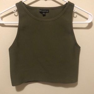 Navy green crop top